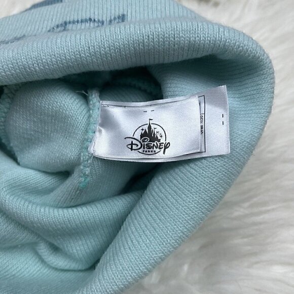 DISNEY PARKS Arendelle Aqua Pom Pom Beanie Winter Hat Cap My Happy Place - Picture 2 of 7